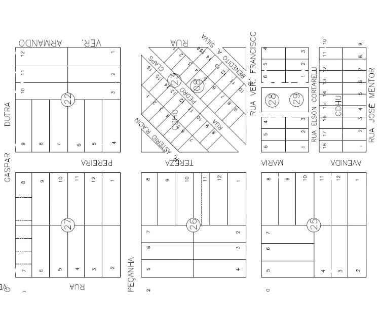 Base cadastral anterior da área do projeto